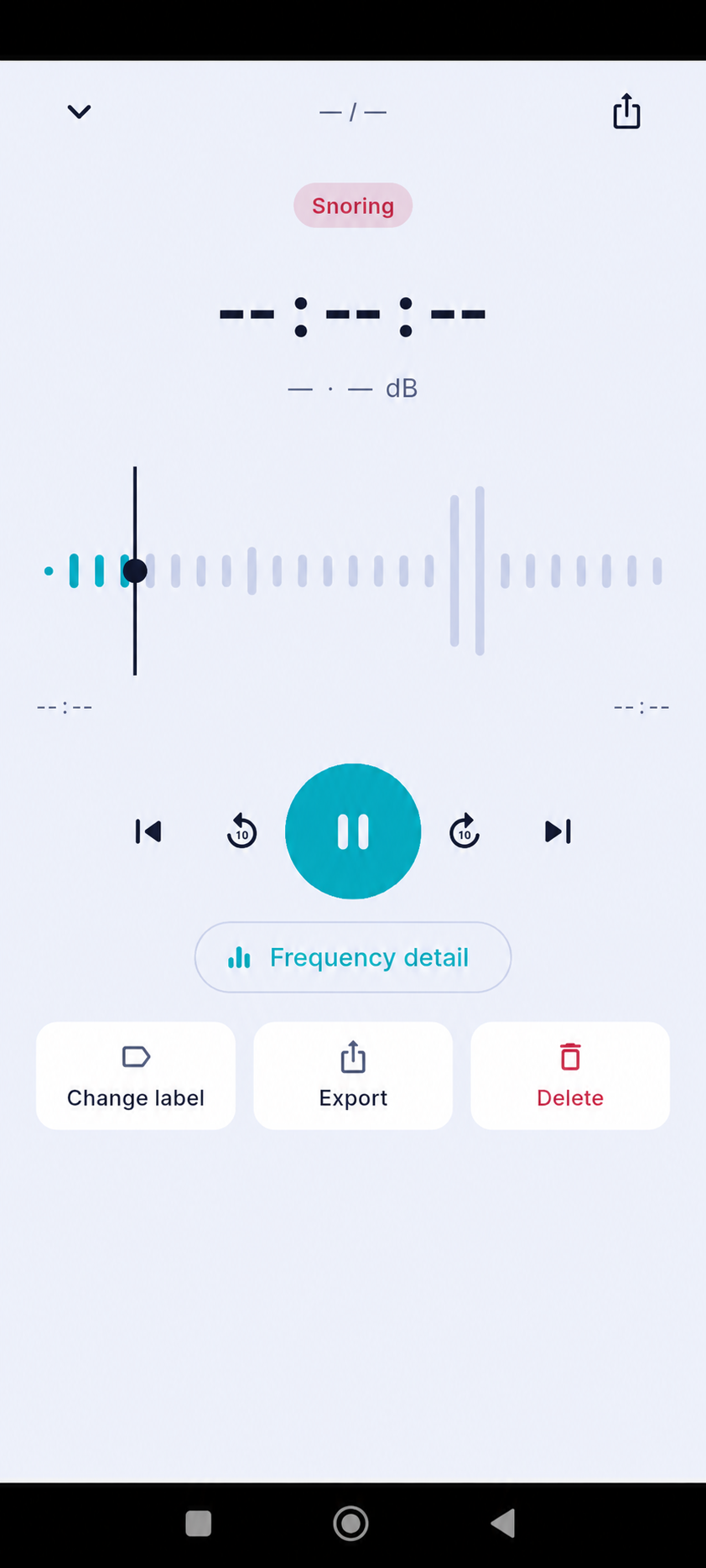 AuraSleep uygulamasından ekran görüntüsü: Uyku Ses Kaydındaki Kısa Bir Klipte Nelere Bakmalısınız?